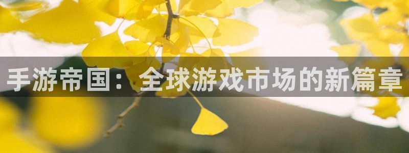 V8娱乐登录:手游帝国:全球游戏市场的新篇章