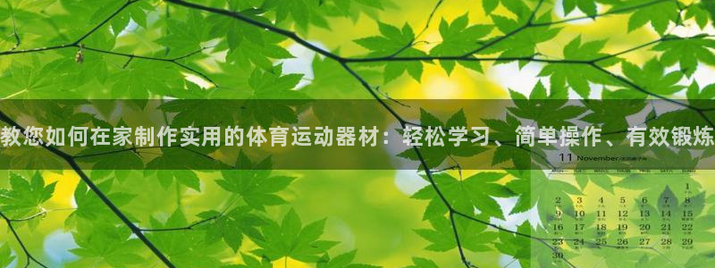 三亿体育登录：教您如何在家制作实用的体育运动器材：轻松学习、简单操作、有效锻炼